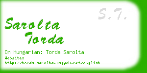 sarolta torda business card